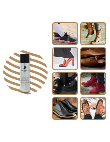 Bombe imperméabilisante chaussure 400ml Famaco - Protège de la pluie  efficacement Couleur Incolore / Toutes teintes