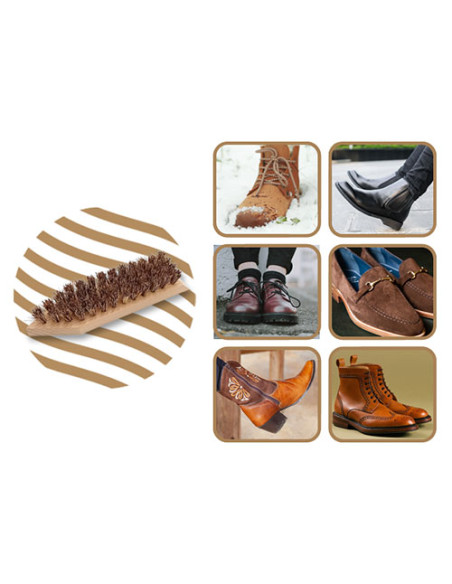 Brosse pour le daim - La Cordonnerie Anglaise - Entretien des chaussures -  La maison du cuir - la fourrure, les boucles, les outils