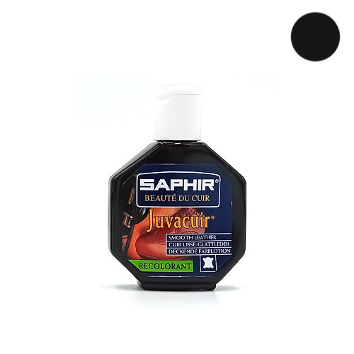 Juvacuir Saphir - Teinture recolorante cuir lisse 75ml - Noir 01